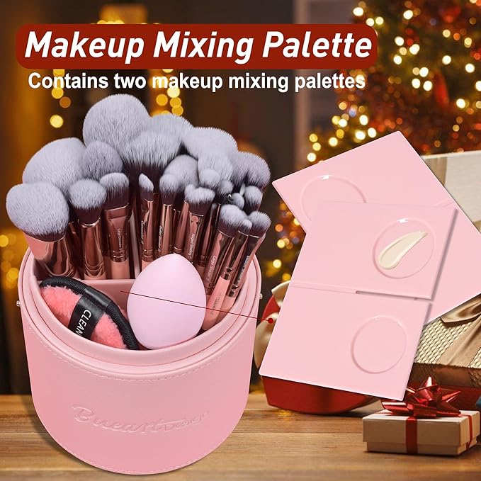 Bueart Design Labeled 30Pcs Professional Deluxe Makeup Brushes Set