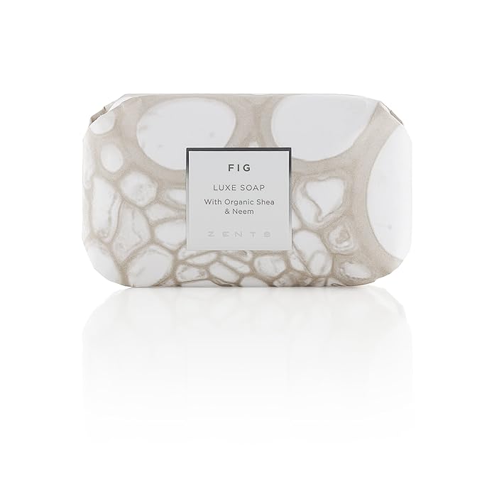 Zents Triple-Milled Luxe Bar Soap (Fig Fragrance) 5.7 oz