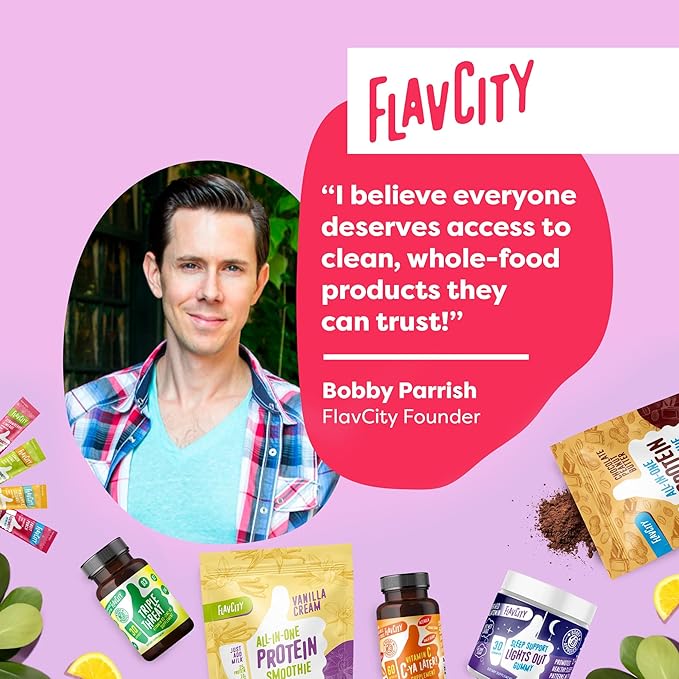 FlavCity All in One Protein Shake Powder, Vanilla Latte - 60mg Caffeine + Collagen Peptides, Reishi & Cordyceps - Focus, Skin, Hair & Joint Support - 100% Grass Fed Whey, 20 Servings