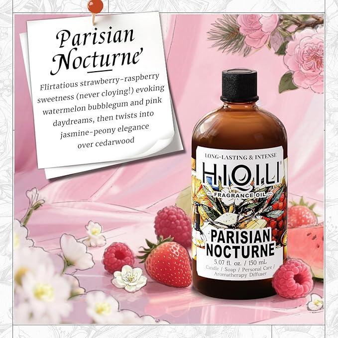 HIQILI Parisian Nocturne Fragrance Oil for Diffuser, Perfume & Soap Making