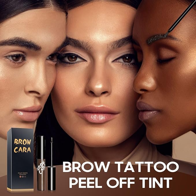 Peel Off Eyebrow Gel Tint - Eye Brow Tinting Kit Easy to Makeup A Natural Eyebrow Looking, Brow Gel for women Long-Lasting & Waterproof (Gray Brown)