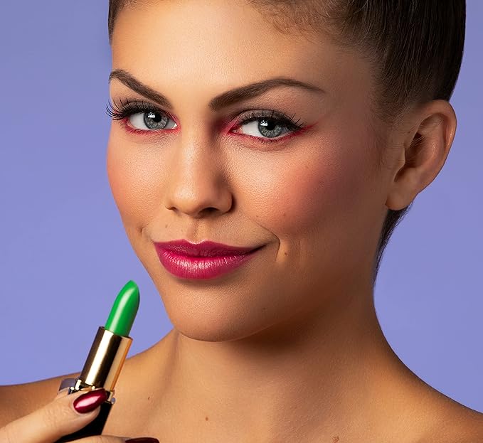 L'Paige pH Color-Changing Green Lipstick | Green to Bold Pink-Fuchsia Transformation | Aloe Vera Moisturizing Formula | Long-Lasting Lip Stain-Like Color | Shade LGR