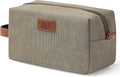 Travel Size Essentials Canvas Toiletry Makeup Bag Olive Green (Initial V)