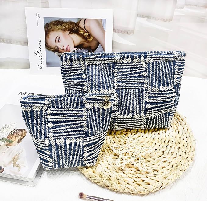 getgto 2 Pcs Makeup Bags, Large Cosmetic Bag Travel Toiletry Bag