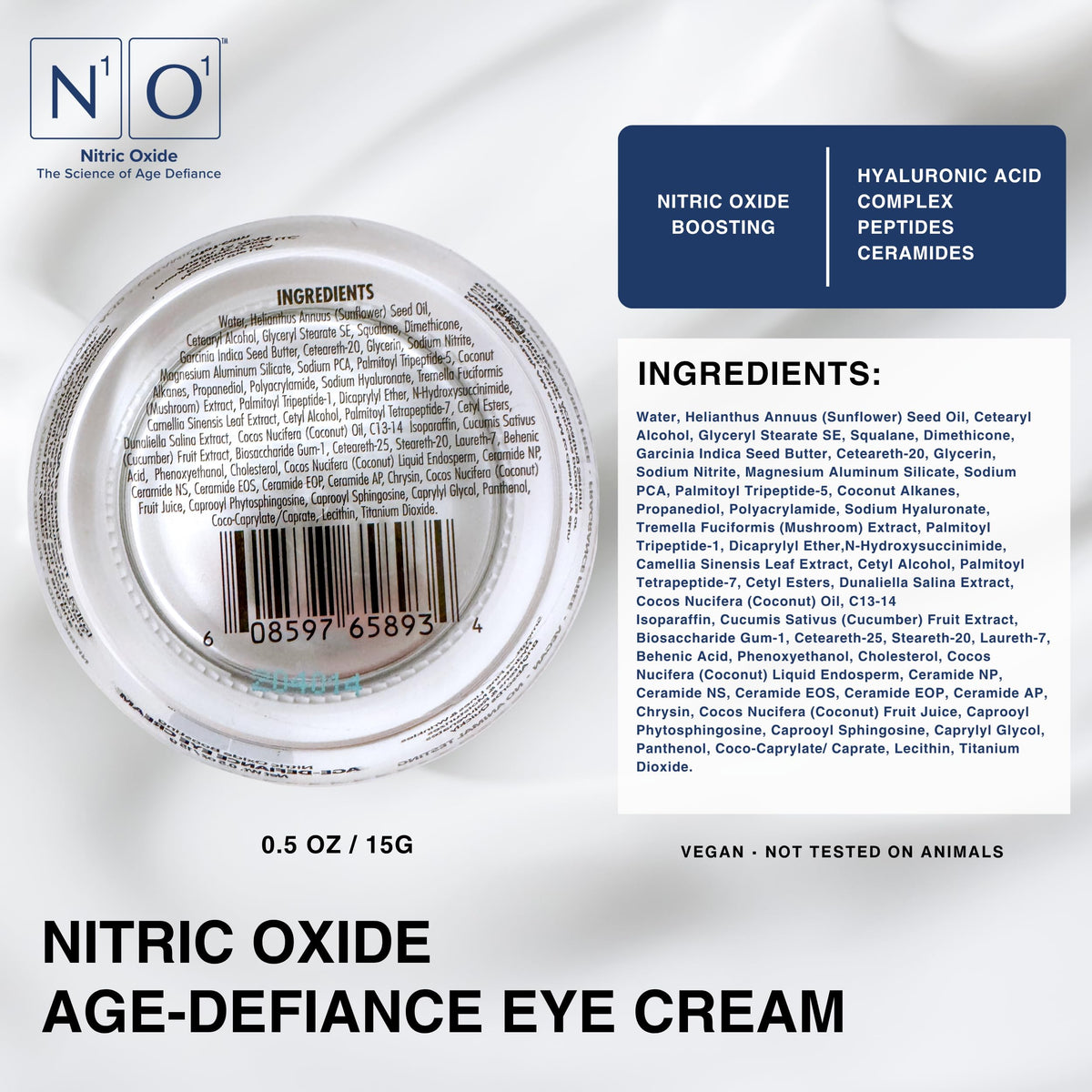 N1O1 Nitric Oxide Anti Aging Eye Cream, 0.5 oz