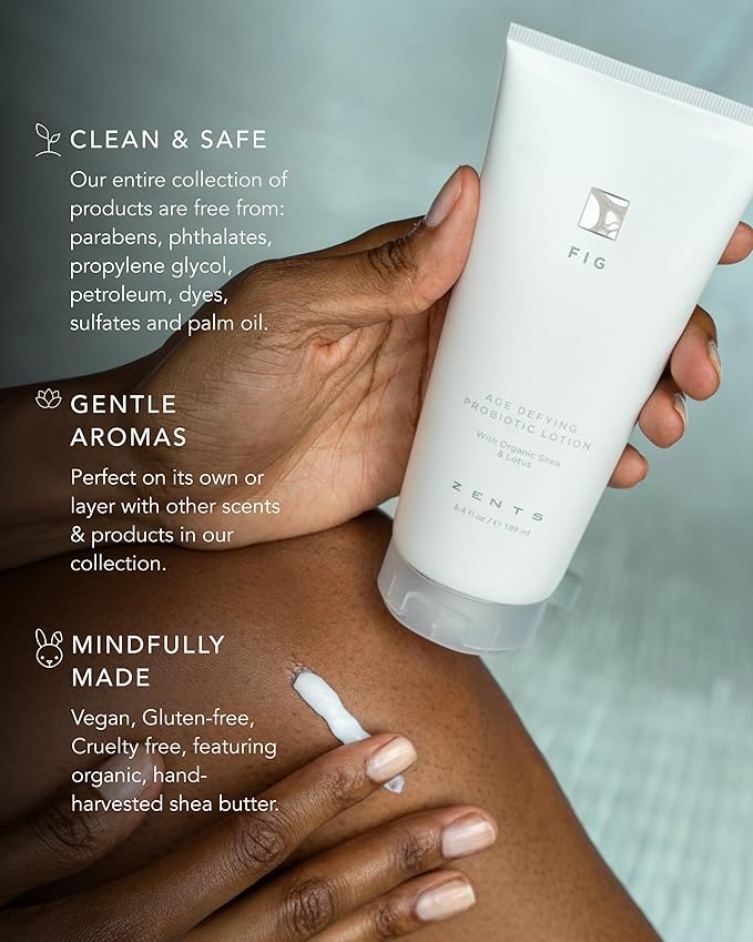 Zents Age-Defying Probiotic Body & Hand Lotion (Fig) 6.4 fl oz