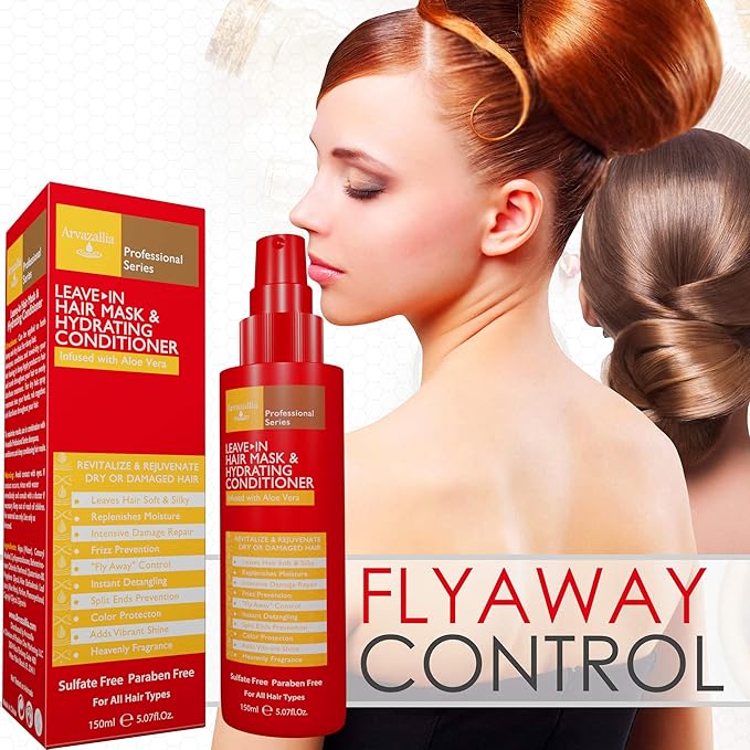 Arvazallia Leave-in Hair Mask & Conditioner Spray for Dry or Damaged Hair