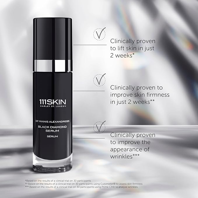 111SKIN Women’s Black Diamond Serum, Lightweight Sculpting & Firming Face Serum with NAC Y2, Microalgae Extract & NovoRetin to Improve Texture, Tone & Elasticity, 1 fl oz