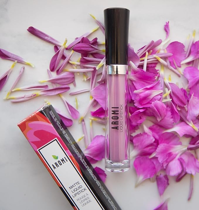 Aromi Light Pink Matte Liquid Lipstick, Blue Undertones (Ballet Slipper)