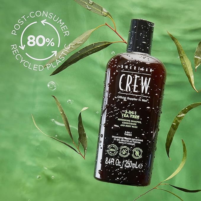 American Crew 3-in-1 Shampoo & Body Wash, Tea Tree, 15.2 fl oz