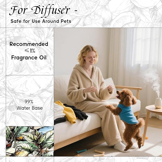 HIQILI White Tea Fragrance Oil for Reed Diffuser for Home - 1 Fl Oz