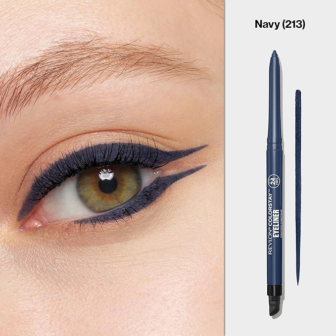 REVLON ColorStay Pencil Waterproof Eyeliner, 213 Navy, 0.01 oz