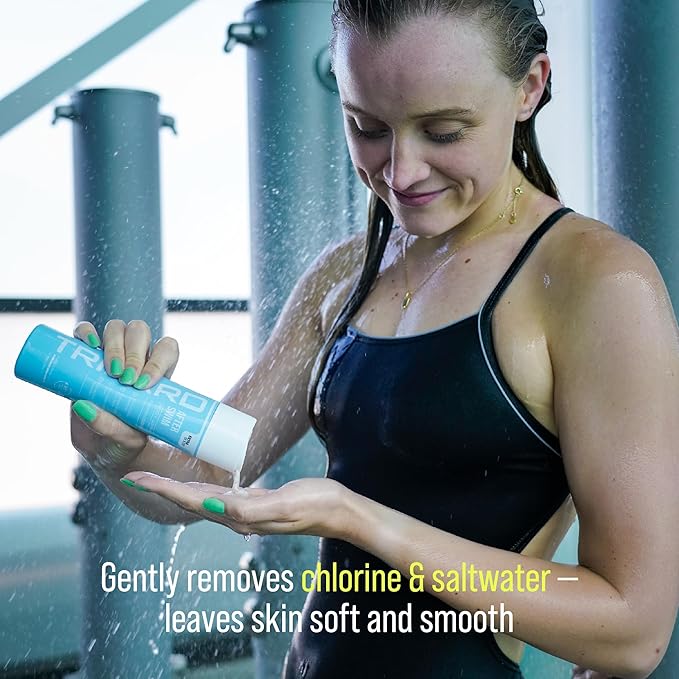 TRIHARD Elite Rejuvenation Body Wash | Advanced Chlorine & Saltwater Removal | Post-Swim Hydrating Formula (1 Count)