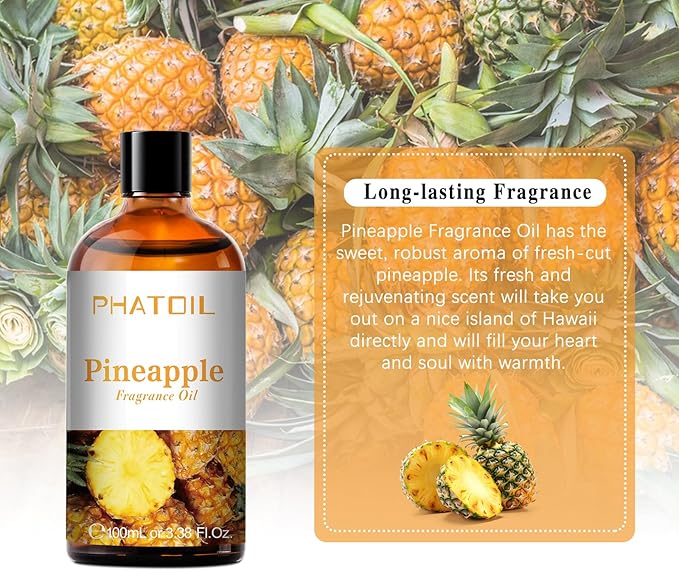 PHATOIL Pineapple Fragrance Oil for Diffuser Aromatherapy 3.38FL.OZ