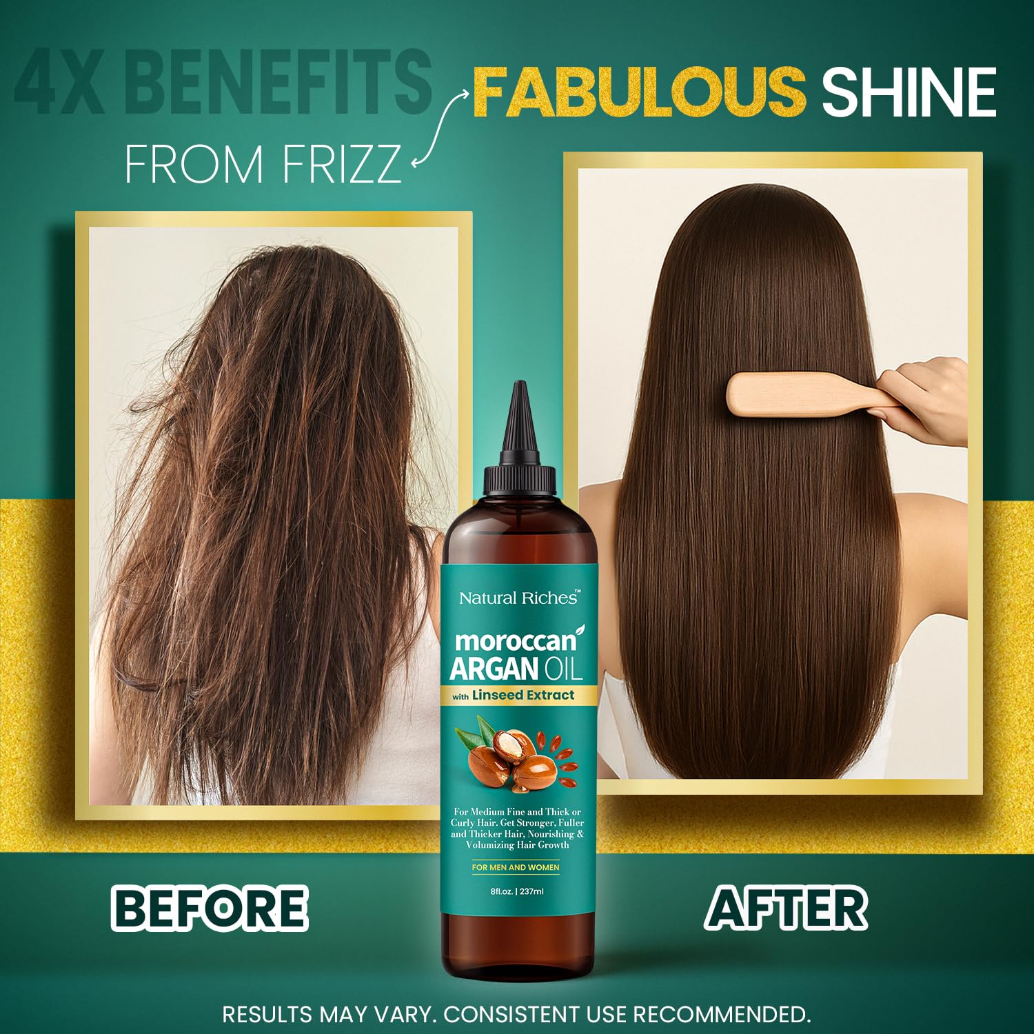 Moroccan Argan Oil with Linseed Extract 8 Fl Oz