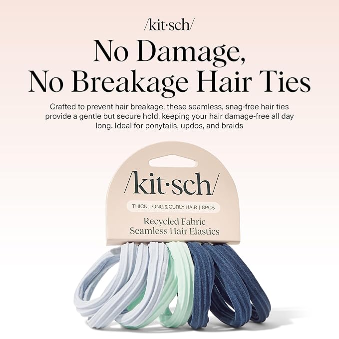 Kitsch Seamless Hair Ties No Damage - Garden Bouquet, 8pcs