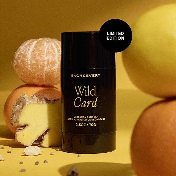 Each & Every Natural Deodorant, EWG Verified & Vegan (2.5oz)
