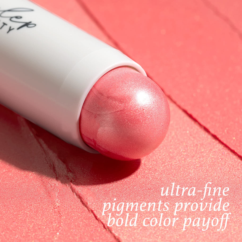 Julep Skip The Brush Cream to Powder Blush Stick - Golden Guava - 2-in-1 Cream Blush and Lip Color Stick - Blendable, Buildable Cheek Formula, No Brush Required, Cruelty-Free, For All Skin Types