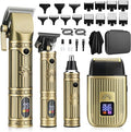 Saoilli Hair Clippers for Men Professional,Beard Trimmer Hair Trimmer Kit,Cordless Clippers and Trimmers Set,Electric Razor Shavers for Men,Nose Trimmer Mens Grooming Kit for Barber,LED Display