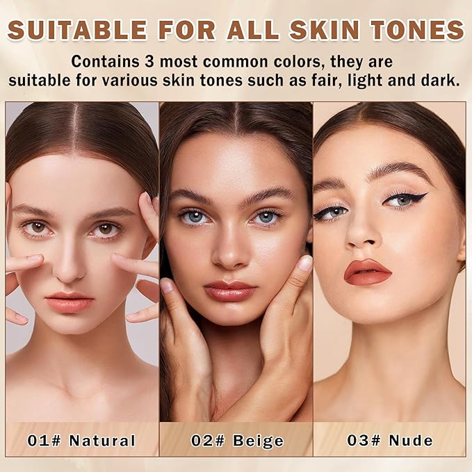 QIUFSSE Airbrush Foundation Makeup Spray (Natural/Warm Porcelain)