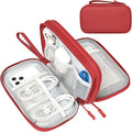 FYY Electronic Organizer, Travel Tech Pouch Bag, Medium, Red