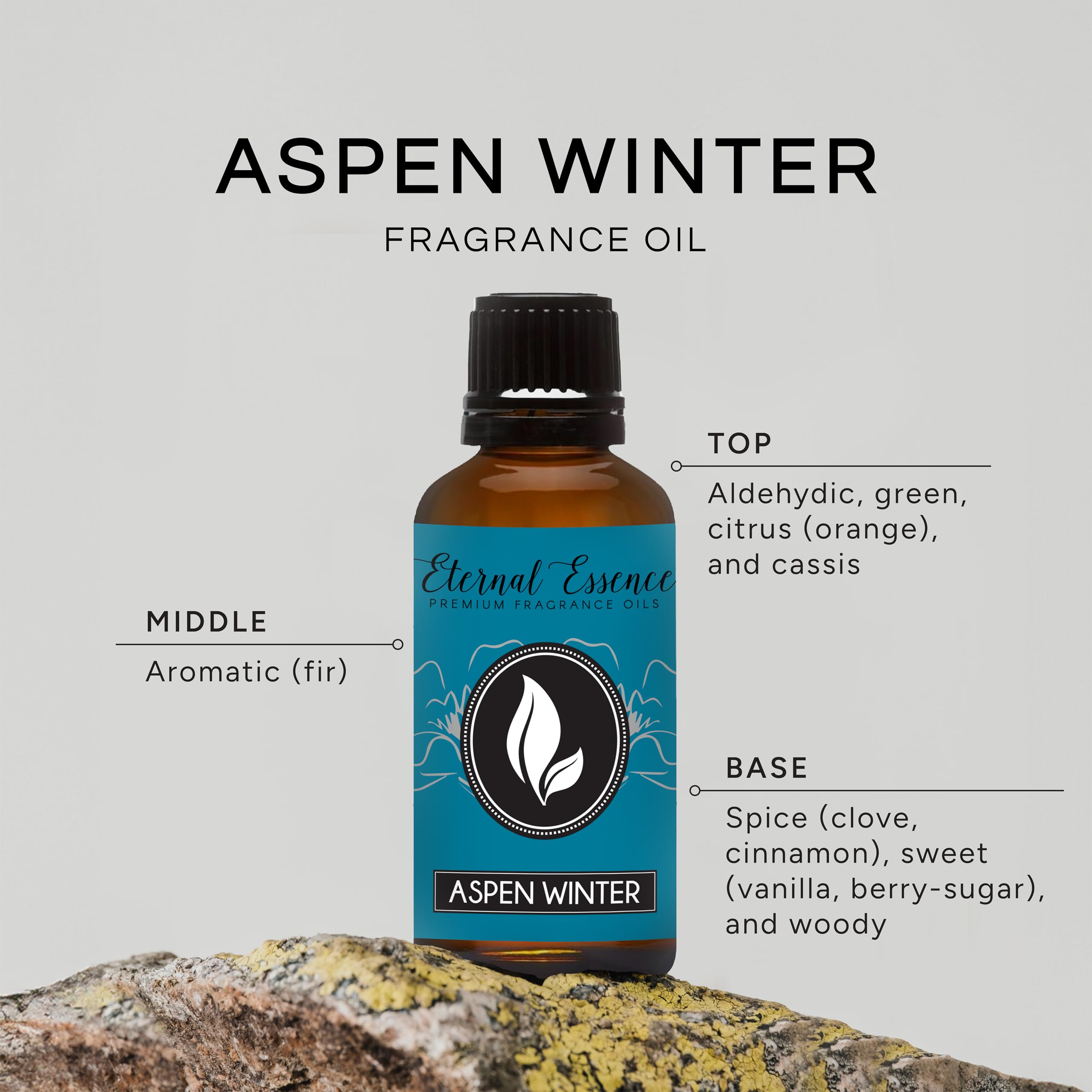 Eternal Essence Oils Aspen Winter 30ml Premium Fragrance Oil - for Candle, Soap Making, Aromatherapy, Diffusers, Home Care, & Humidifiers