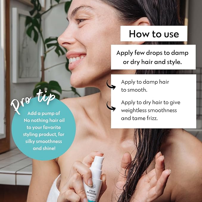No nothing Hair Oil for Frizzy Hair, Lightweight Anti Frizz Serum