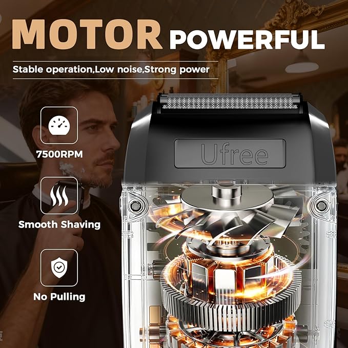 Ufree Foil Shaver and Beard Hair Trimmer Set, Men Electric Razor，Mens Gifts