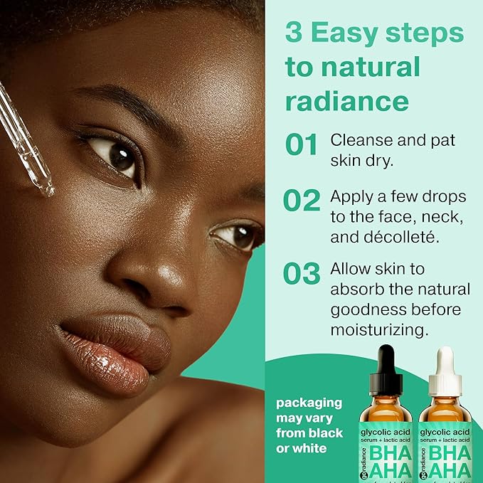 Go Radiance - Glycolic Acid Exfoliant - AHA BHA Serum - 2 Fl Oz
