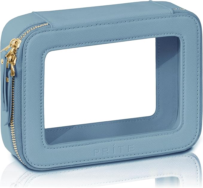 Prite Clear Makeup Bag Travel Cosmetic Organizer Toiletry Case for Women