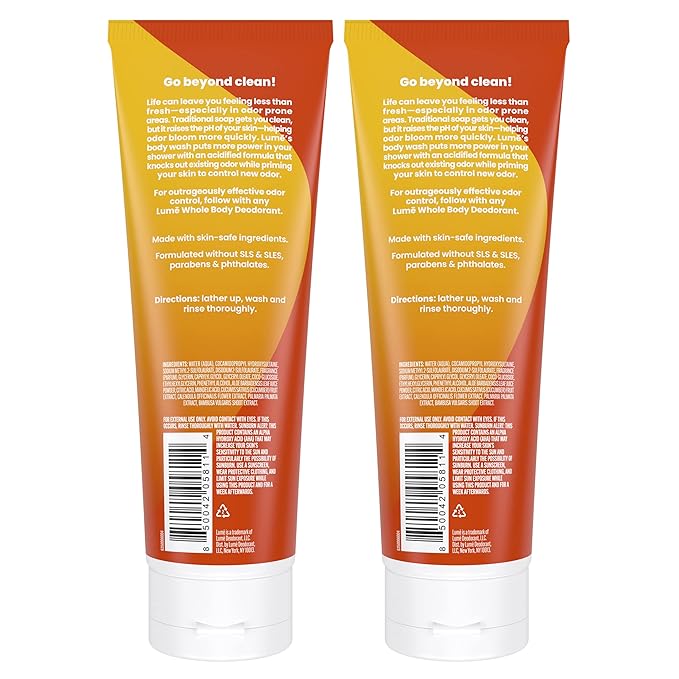 Lume Acidified Body Wash - 8.5 oz, 2 pk (Toasted Coconut)