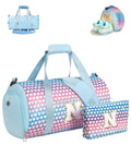 Vogewood Girl Initial Sparkly Dance Duffle Bag, Birthday Gift for Daughter