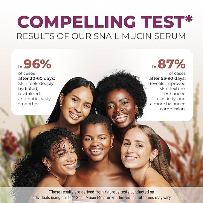 Caresilk Snail Mucin Serum - Face Hydrating Essence - Hyaluronic, Collagen, Royal Jelly - Advanced 95% Snail Peptide Moisturizer, Barrier Serum - 100 ml