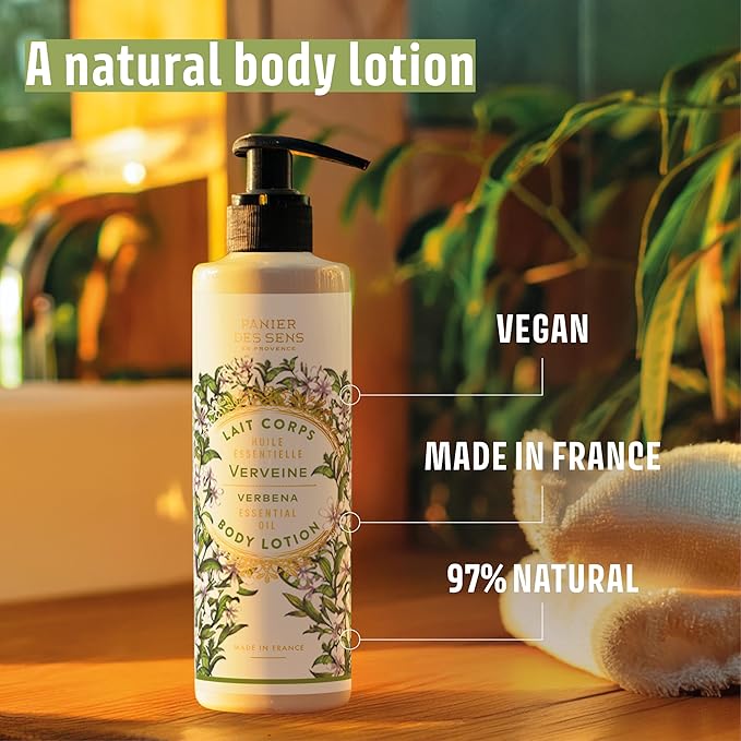 Panier des Sens Lemon Verbena Body & Hand Lotion Pump, 8.45 fl oz