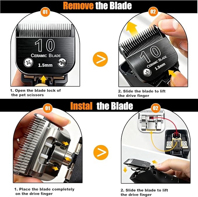 Dog Grooming Clipper Blades Replacement Compatible with Andis Dog Clippers