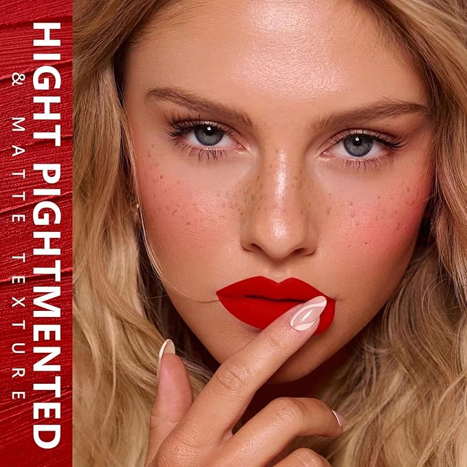 MAKI YIKA Red Lipstick Matte Liquid for Women Color Stay Long Lasting Lipsticks