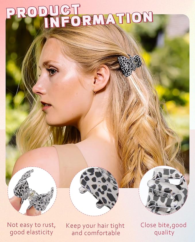 Molans 12 Pcs Small Hair Clips Mini Claw Jaw Clips Women Girls Thin Hair