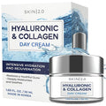 Skin 2.0 Hyaluronic Acid & Collagen Face Moisturizer – Deep Hydration, Firming & Anti-Aging Day Cream For Dry Skin – Dermatologist Tested, Korean Skin Care For All Skin Types, Clean Beauty – 1.69 Oz