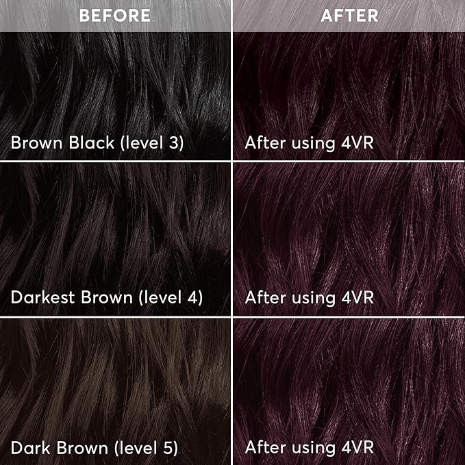 Madison Reed Radiant Hair Color Kit - 4VR Darkest Cool Sangria with Vibrant Violet Red Tones (Volterra Amethyst), Vivid Permanent Hair Dye for Bold Color & Shine | PPD-Free & Ammonia-Free, 1 Pack