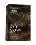 Madison Reed Radiant Hair Color Kit - 100% Gray Coverage for Resistant Grays, 6.5NNN Medium Brown with Warm Golden Undertones (Novara Light Brown) | PPD-Free & Ammonia-Free, 1 Pack