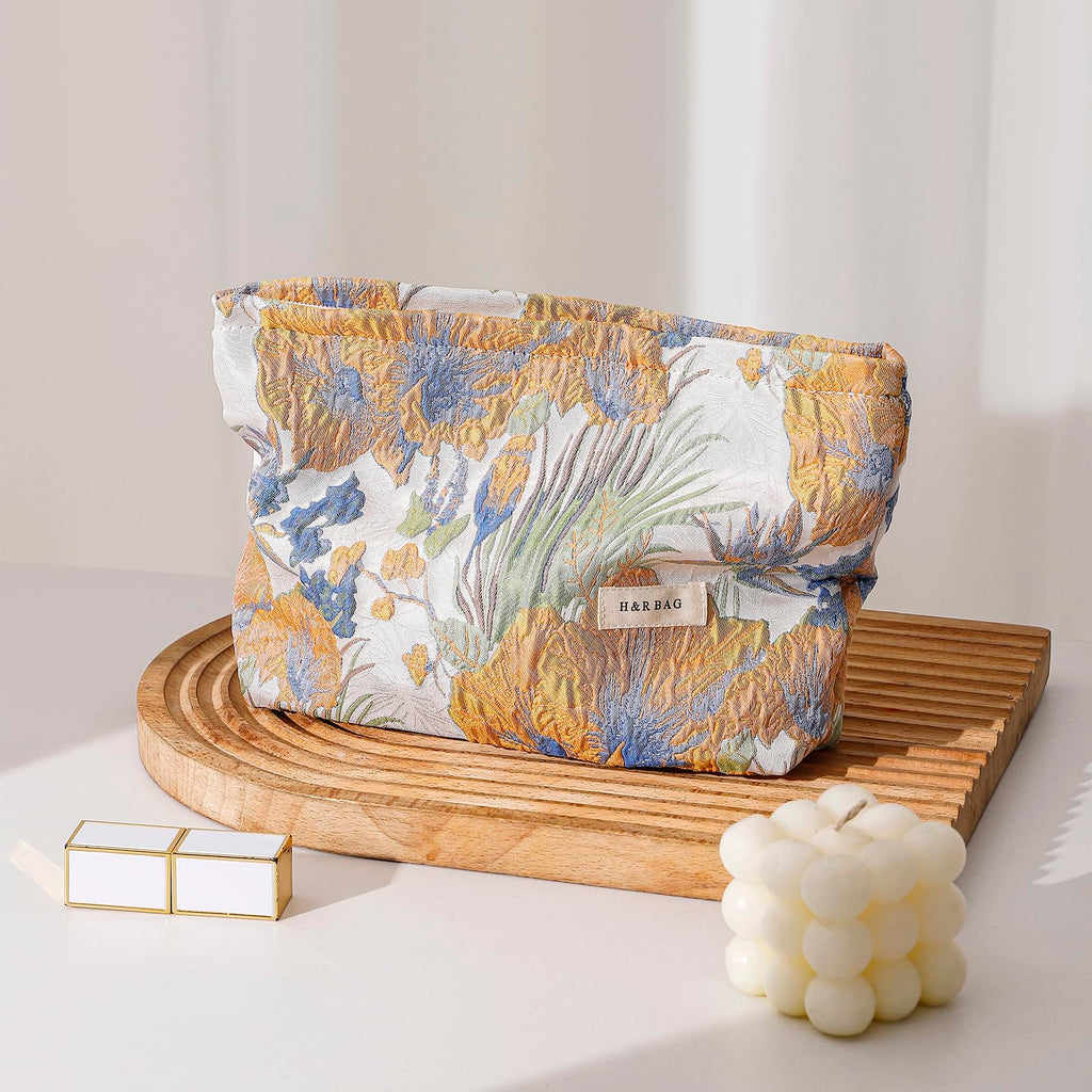 getgto 2 Pcs Makeup Bags, Large Cosmetic Bag Travel Toiletry Bag