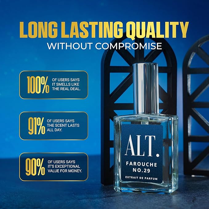 ALT. FRAGRANCES Farouche No. 29 - Inspired by Sauwage, Perfume for Men, Extrait de Parfum, Long Lasting Bold Citrus Vanilla Cologne, 100ml
