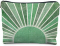 RYYCDOI Green Boho Makeup Bag Gifts for Women, Vintage Sunshine Sun Beach Makeup Bag, Sunshine Gifts for Women