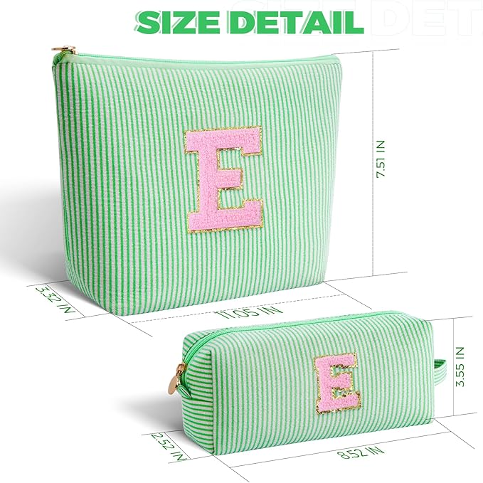 Btffitting Gifts for Teen Girls Women - Birthday Gifts for 10 11 12 13 14 15 16 17 18 Years Old Girl,Makeup Bag Cosmetic Bag,Teacher Gift Trendy Stuff Toiletry Bag - Green,E