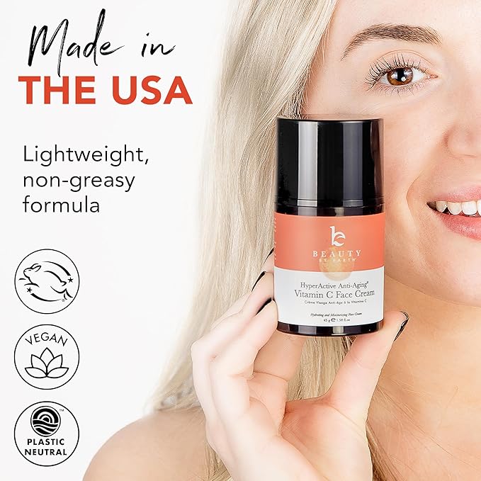 Vitamin C Face Cream - USA Made with Organic & Natural Ingredients