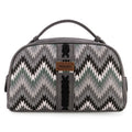 Montana West Wrangler Makeup Bag for Women Small Cosmetic Toiletry Bags Western Make Up Pouch Durable Cute Travel Purse, Grey