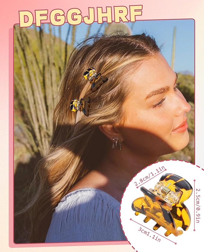 Molans 12 Pcs Small Hair Clips Mini Claw Jaw Clips Women Girls Thin Hair