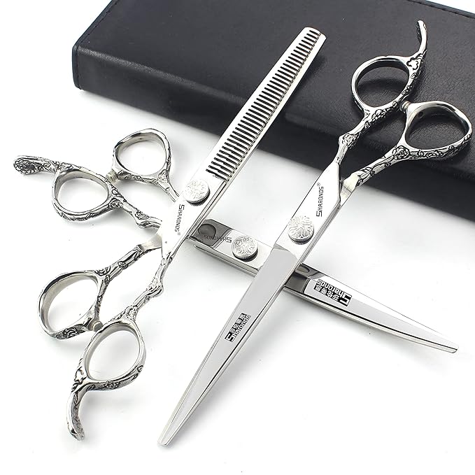 Professional Stainless Steel Hair Clippers for Hairdressers - 6/7/7.5/8/9-inch Sharp Blades (6 inch-4pc)