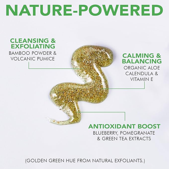Facial Scrub Exfoliator - USA Made with Natural & Organic Ingredients