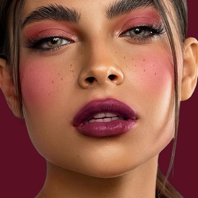 Depuplum Dark Purple Lipstick for Women Moisture Lip Gloss Tinted Lip Balm